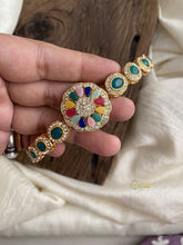 Gold alike One Floral Head band - G11457